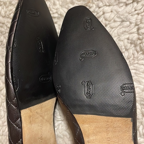 Manolo Blahnik Quilted Leather Authentic Italian Designer Dress Shoe sz 6 - Picture 10 of 13